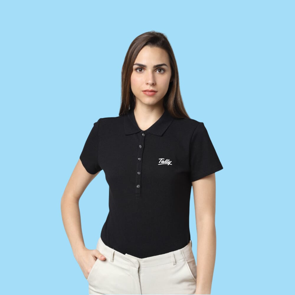 VeroModa Plain Polo Women's T-Shirt- Black SW